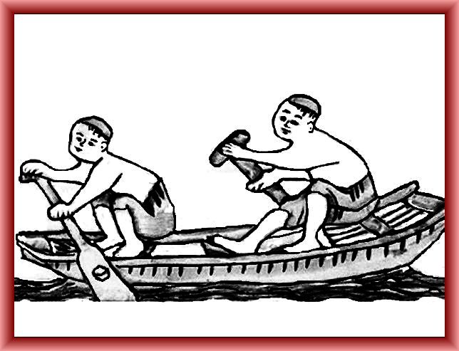 划船的两位男子 - (3917)